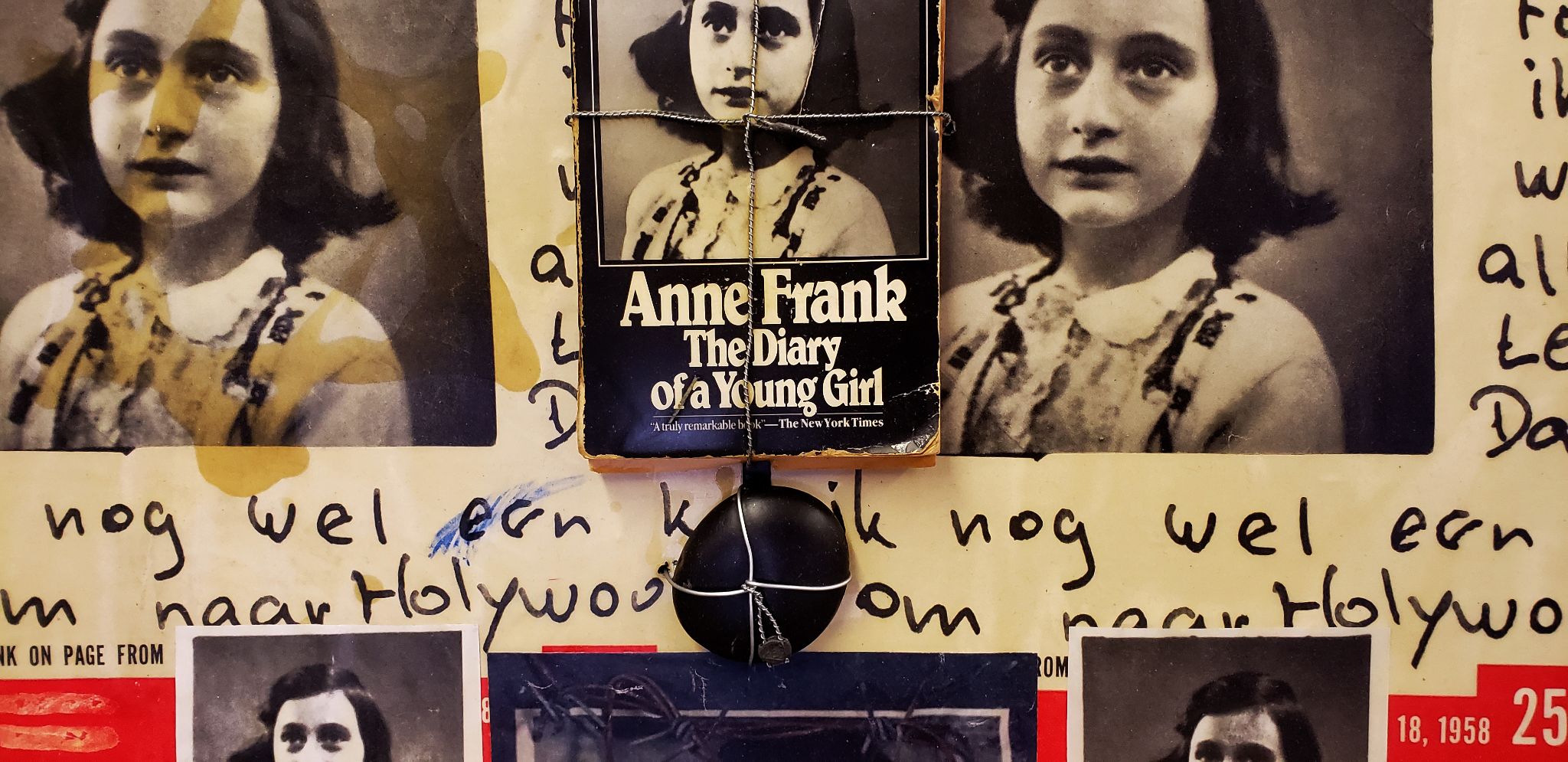 The Diary of Anne. CLOSE UP  with blck stone 